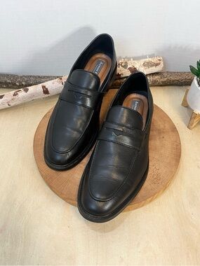 Aston Grey Dozer Penny Loafer Brown Leather Dress Shoes Size 10.5